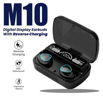 M10 Wireless Earbuds – LED Display, Bluetooth 5.3, Noise Reduction, Long Battery Life & Power Bank Case